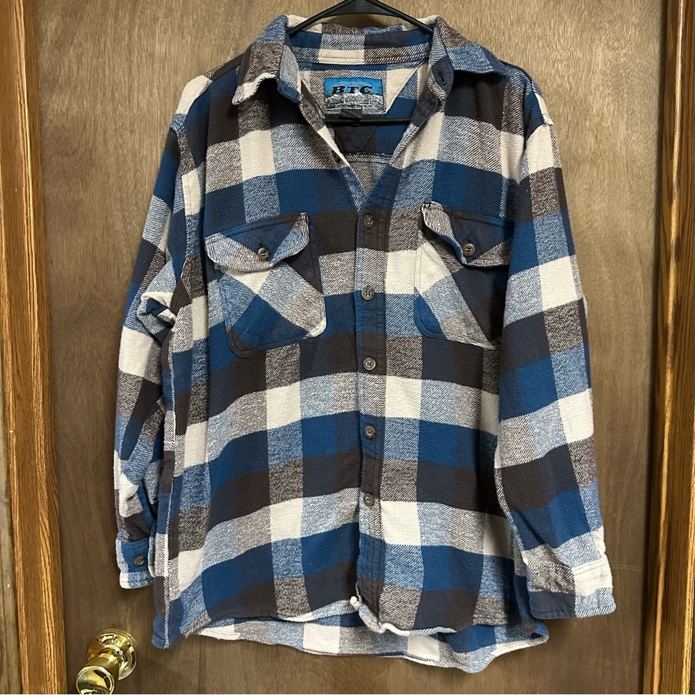 Vintage BTC Bay Trading Company Button Down Plaid Jacket